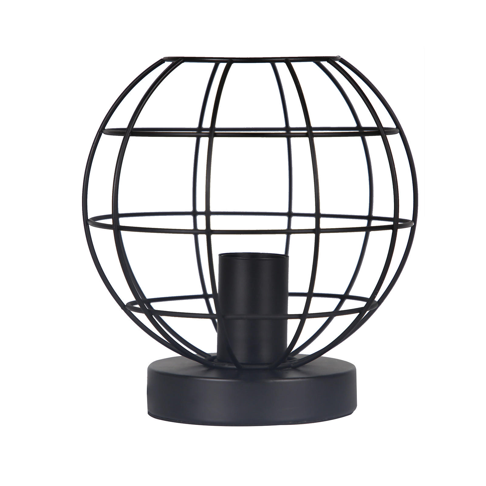 TISCHLEUCHTE Cage 19/19/20 cm - Schwarz, Metall (19/19/20cm) - Nettlife
