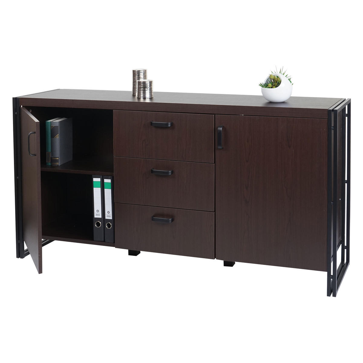 SIDEBOARD Dunkelbraun - Dunkelbraun, Holzwerkstoff (160/80/40cm) - MCW