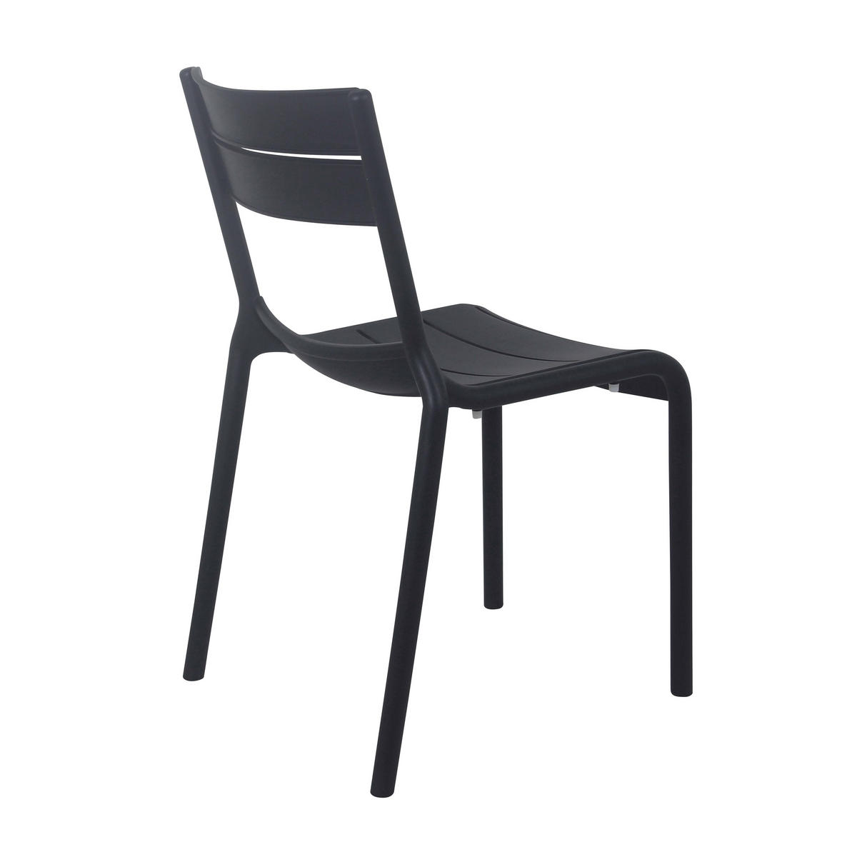 GARTENSTUHL 4-tlg., Schwarz - Schwarz, Kunststoff (54/50cm) - Oviala