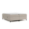 BOXBETT Theo 160/200 cm Hellbeige im Megan Stoff - Sandfarben/Schwarz, Holz/Holzwerkstoff (160/200cm) - AltaBeds