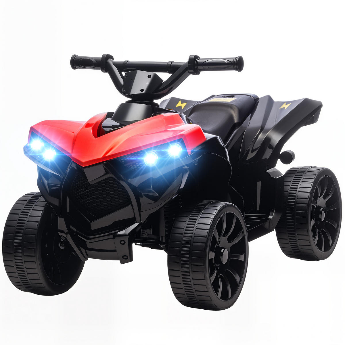 KINDERQUAD DE-06178 6V mit Musik und LED-Scheinwerfer Rot - Rot, Kunststoff/Metall (70/42/45cm) - ComfortXL