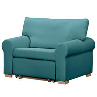 SCHLAFSOFA mit Husse - Türkis/Buchefarben, Buchenholz/Textil (125/90/90cm) - home24