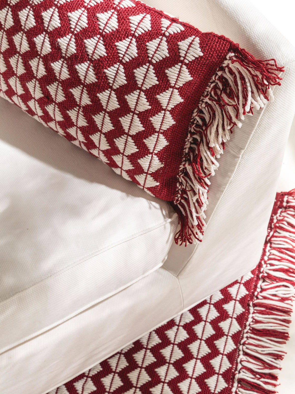 OUTDOORKISSEN Morty Rot 30x50 cm - Rot, Textil (30/1cm) - KUNSTLOFT