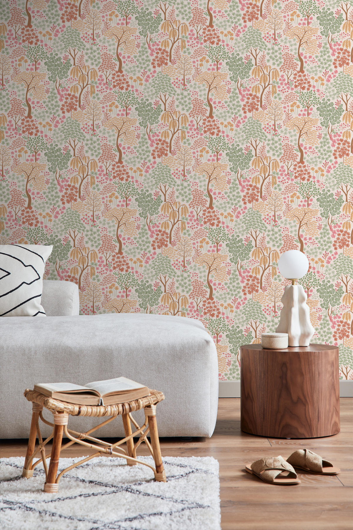 TAPETE Bäumen und Blumen 50 x 900 cm - Multicolor, Papier (50/900cm) - ESTAhome