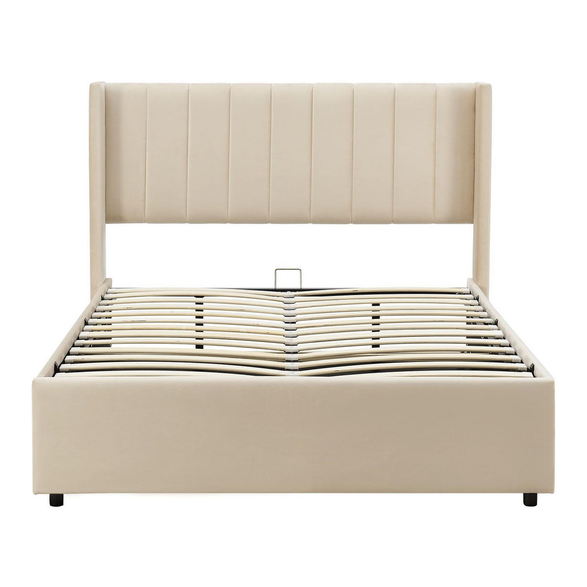 POLSTERBETT Savona beige 140 x 200 cm - Beige, Holzwerkstoff (140/200cm) - Juskys