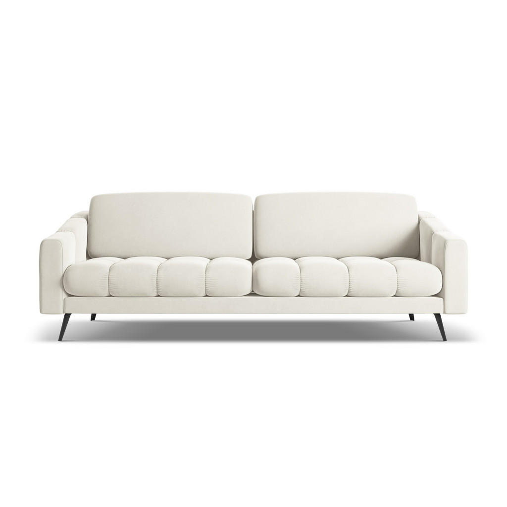 Thumbnail - Makamii 4-Sitzer-Sofa, Creme, Textil, Füllung: Schaumstoff, 238x80x95 cm, Made in EU, Wohnzimmer, Sofas & Couches, Sofas
