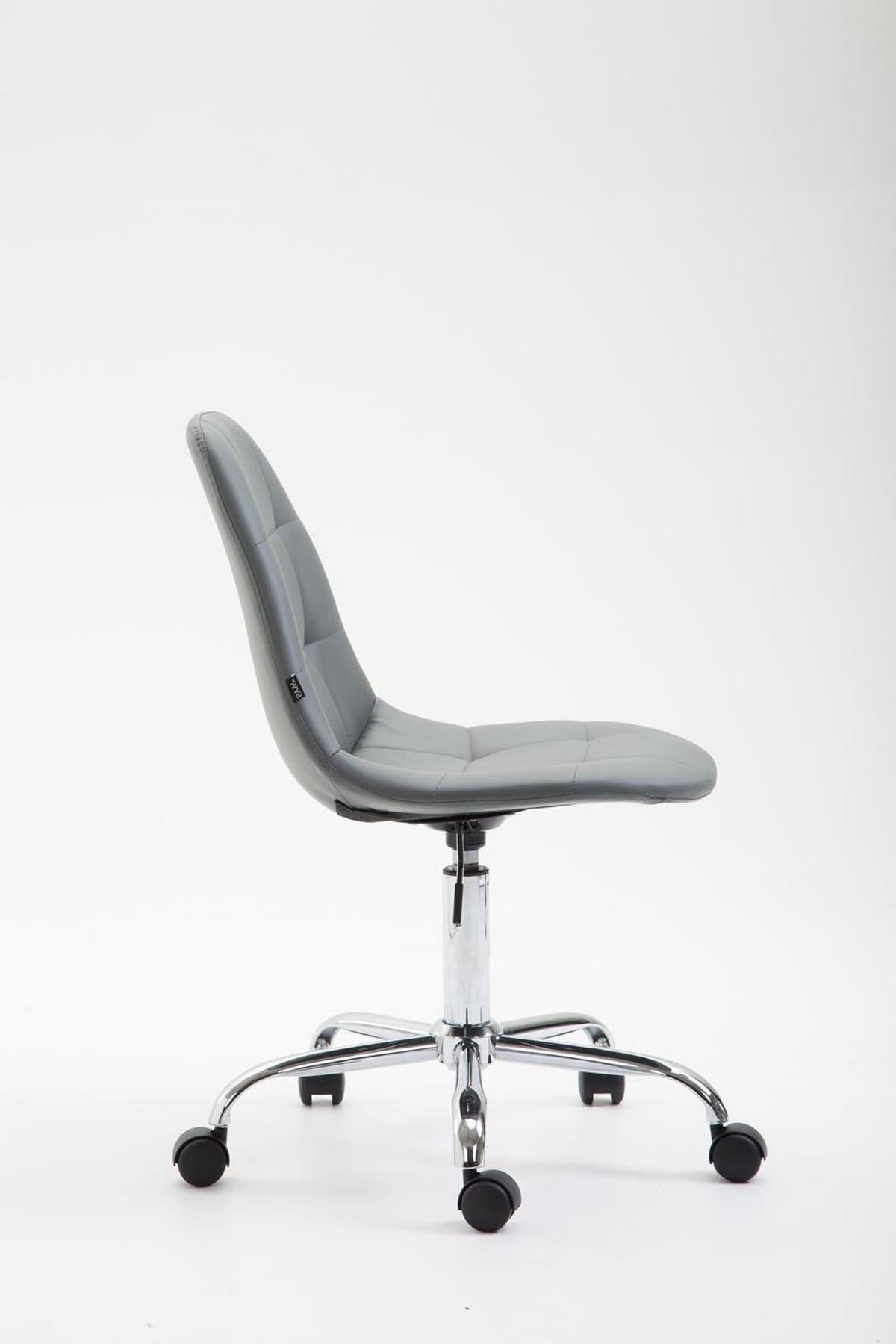 BÜROSTUHL Rhein, Kunstleder Grau - Grau, Textil/Metall (47/89/56cm) - TPFLiving