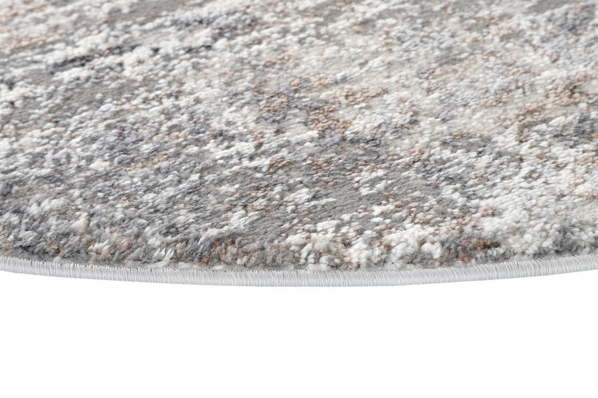 TEPPICH VALLEY Grau Rund 200/200 cm - Grau, Textil (200/200cm) - Tapiso
