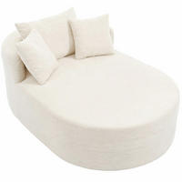 XXL-SESSEL montagefrei mit 122 cm Sitztiefe, DE-42520, Hellbeige - Beige, Textil (170/83/112.5cm) - ComfortXL