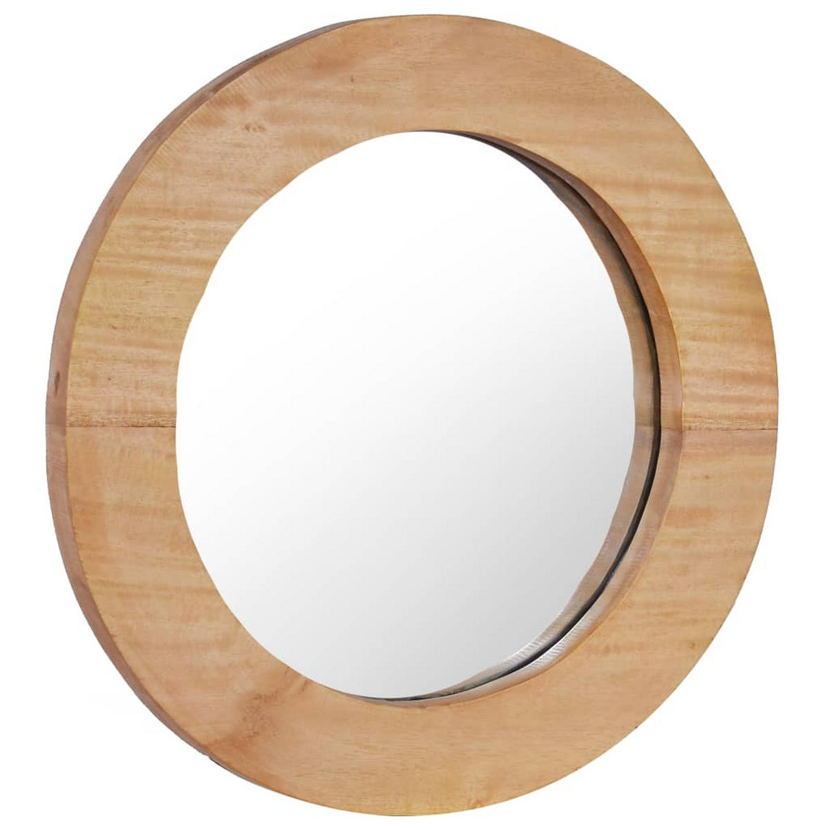 WANDSPIEGEL 40 cm Teak Rund - Naturfarben, Holz (40/40/3cm) - furnicato