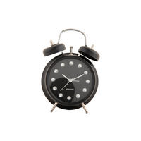 WECKER Glam Diamonds 11.8/11.8/17 cm - Schwarz, Metall (11.8/17/11.8cm) - Karlsson
