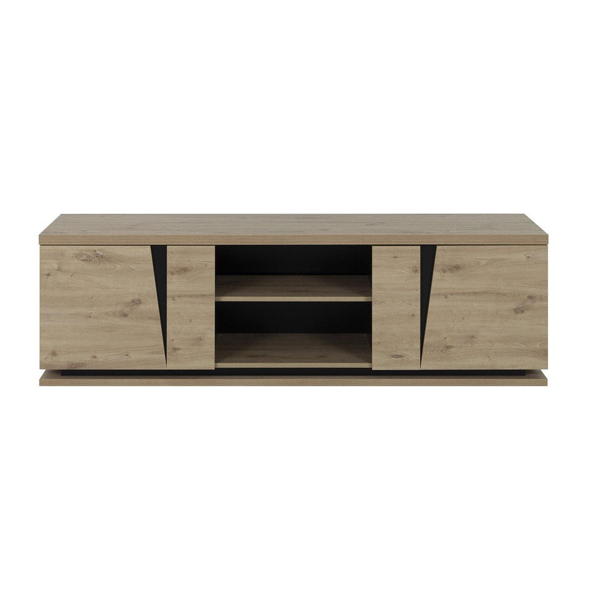 TV-MÖBEL 2 Türen Crack - Französische Herstellung - 181/45/54 cm - Apfelbaumfarben, Holzwerkstoff (45/54/181cm) - Calicosy