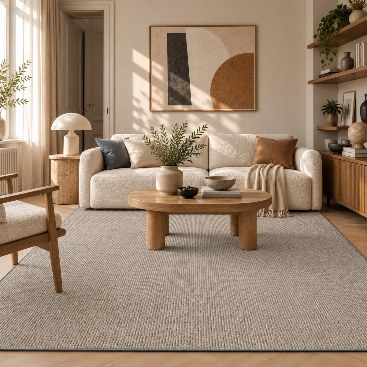 SISAL NATUR TEPPICH KLASSISCH - Grau, Textil (160/240cm) - Snapstyle