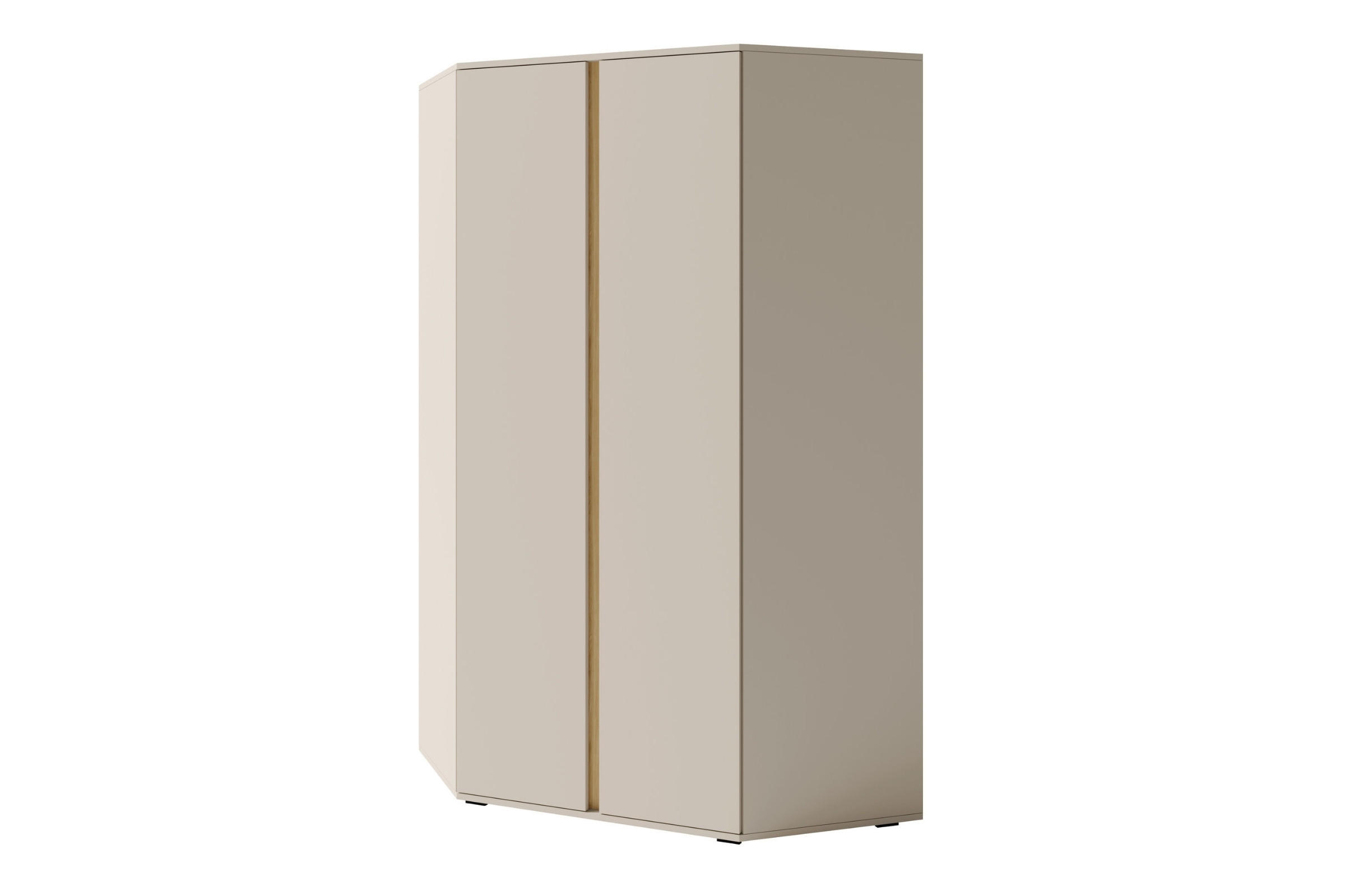 KINDERECKSCHRANK LIBU 02 zweitürig 95/95/195 in Sandbeige / Geölte Eiche - Eichefarben/Beige, Holzwerkstoff (95/195/95cm) - Deine Möbel 24