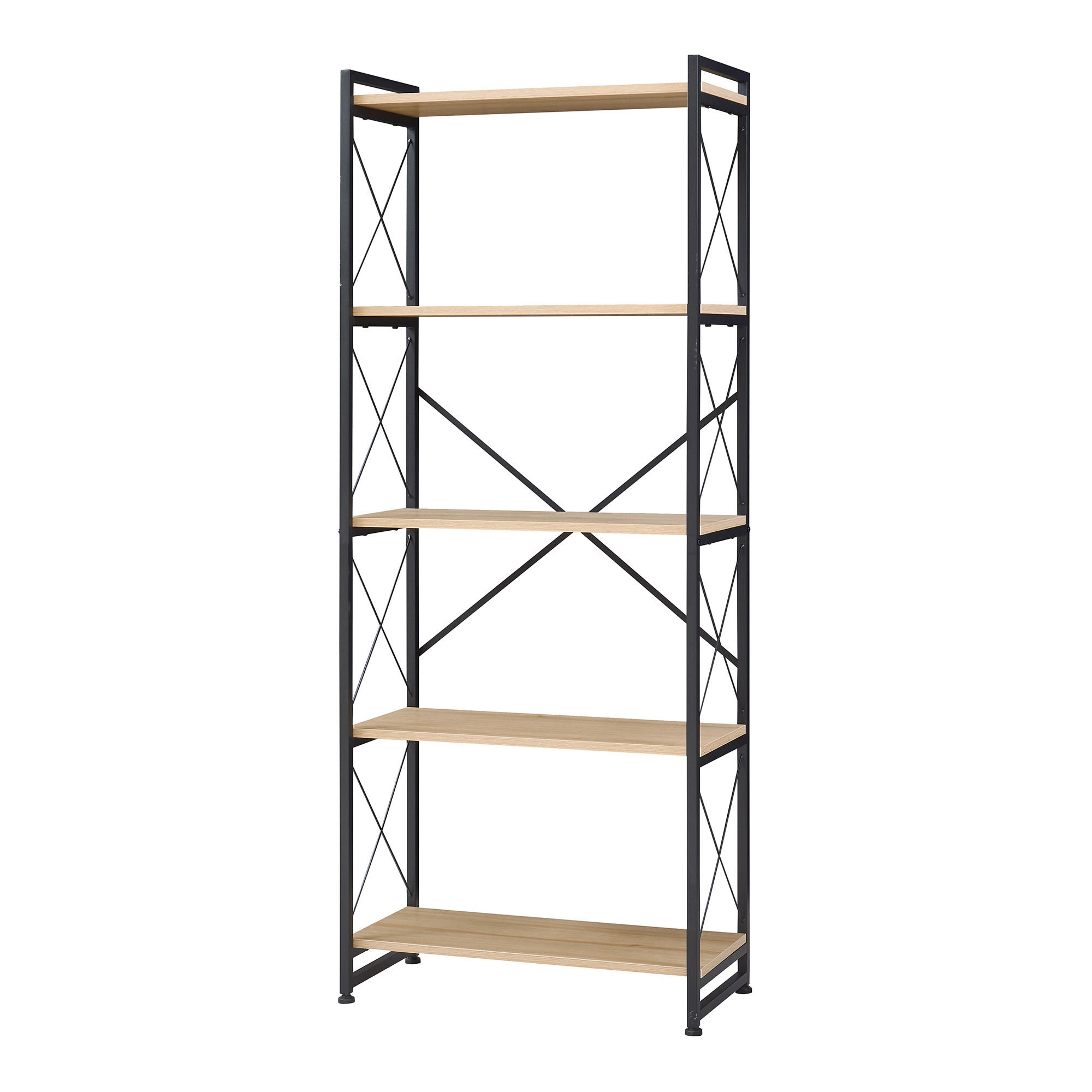 STANDREAGL Skørping - Eichefarben/Schwarz, Holzwerkstoff/Metall (65/160/30cm) - [en.casa]