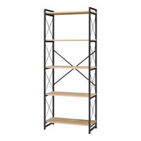 STANDREAGL Skørping - Eichefarben/Schwarz, Holzwerkstoff/Metall (65/160/30cm) - [en.casa]