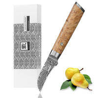 SCHÄLMESSER 6 cm - Birkefarben, Holz/Metall (17cm) - Zayiko