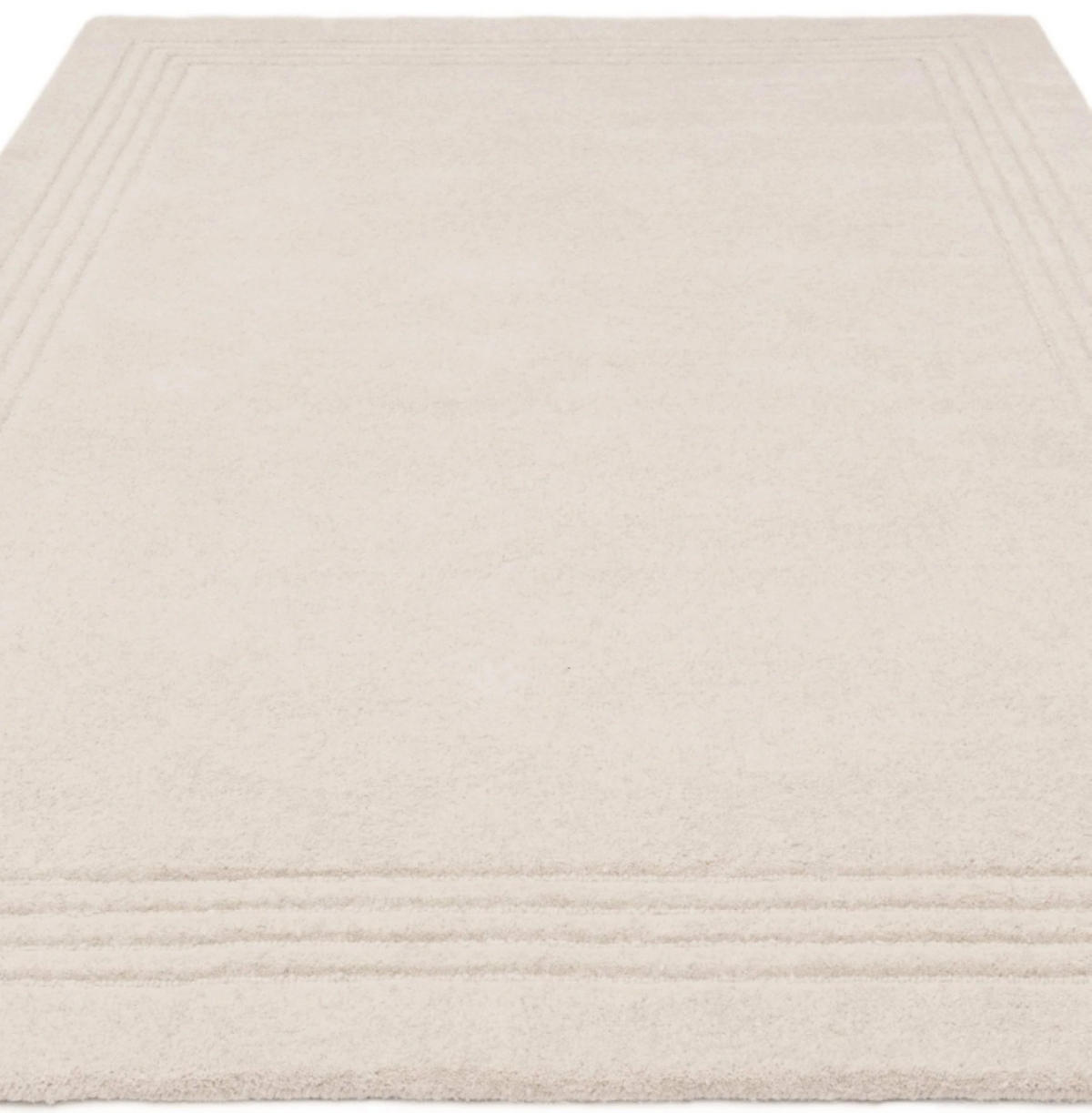 TEPPICH modern reine Wolle LORO Weiß 120 x 170 cm - Weiß, Naturmaterialien (120/170cm) - Novatrend