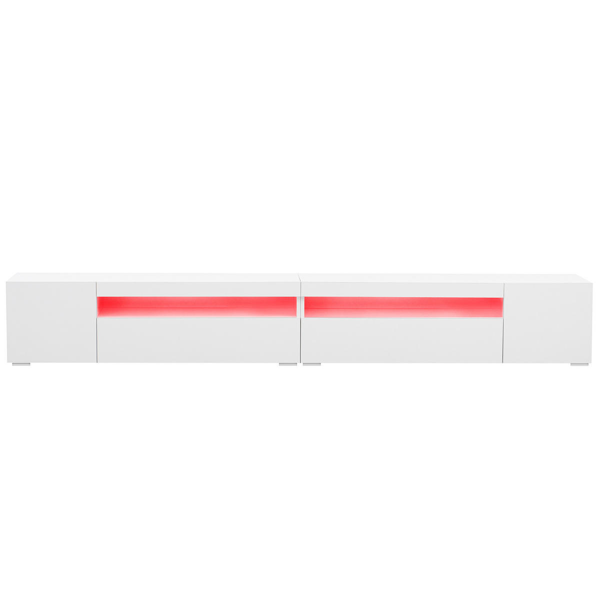 TV-SCHRANK in Weiß mit variabler LED Beleuchtung 240/38.5/35.5 cm - Weiß, Holzwerkstoff (240/35.5/38.5cm) - Redom