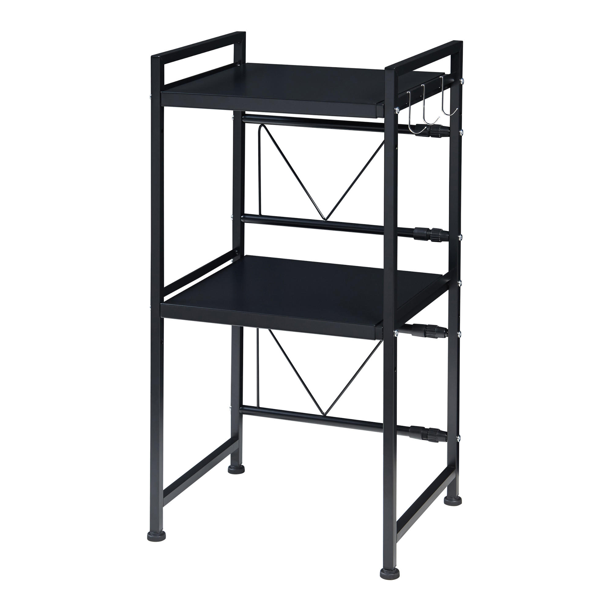 MIKROWELLENREGAL Sorsele - Schwarz, Metall (63/78.5/32cm) - [en.casa]