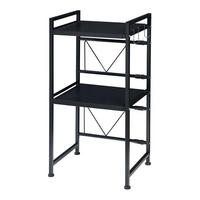 MIKROWELLENREGAL Sorsele - Schwarz, Metall (63/78.5/32cm) - [en.casa]