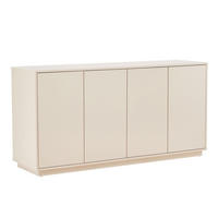 SIDEBOARD 160 cm, Ekru - Weiß, Holz (45/80/160cm) - Oviala