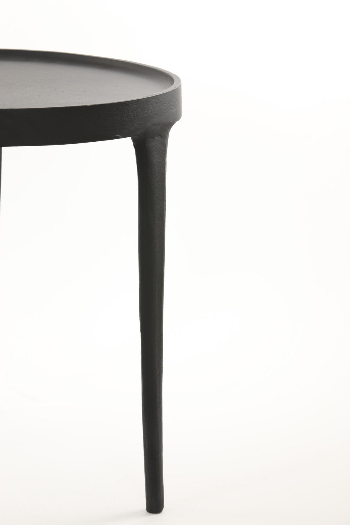 BEISTELLTISCH Tobias Schwarz Ø43/45,5 cm 2er-Set - Schwarz, Metall (43/43/45.5cm) - Light & Living