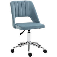 DREHSTUHL 60/49/79-91 cm blau aus Polyester höhenverstellbar - Blau, Kunststoff (60/91/49cm) - OKWISH