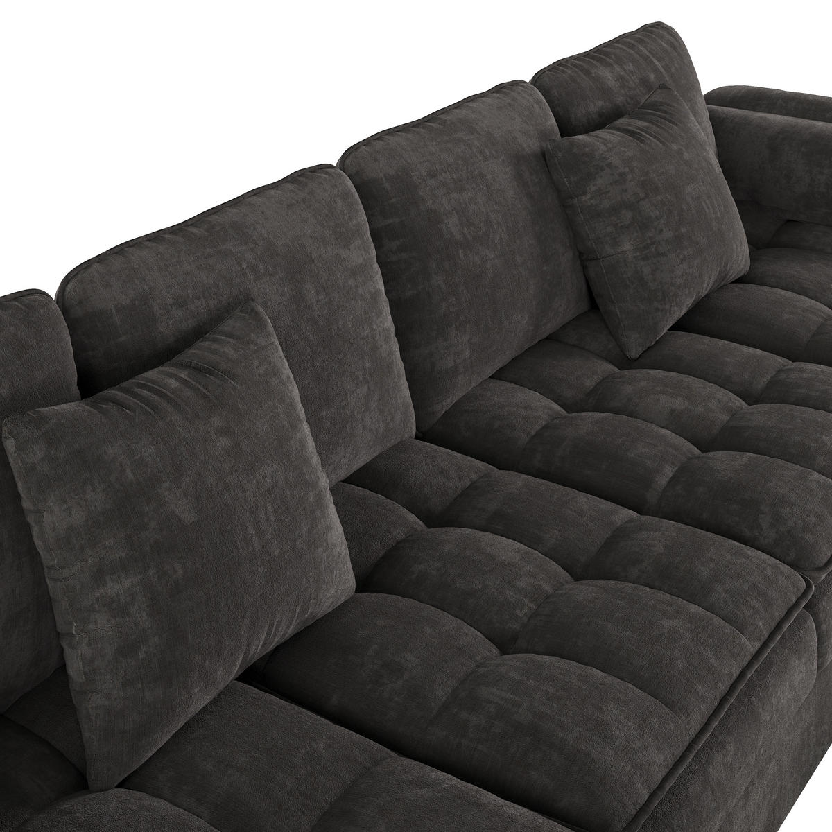 WOHNLANDSCHAFT DE-33295 Cloud-Optik mit 2 Chaiselongues Grau - Grau, Holzwerkstoff (262/86/134cm) - ComfortXL