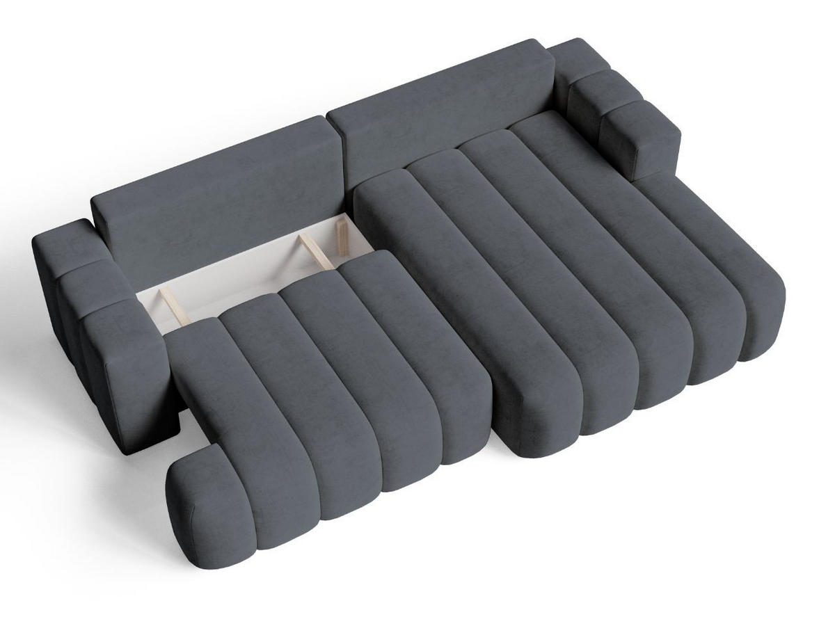 ECKSOFA Caleo Dunkelgrau Rechts - Dunkelgrau, Holz/Textil (270/170cm) - Graingold