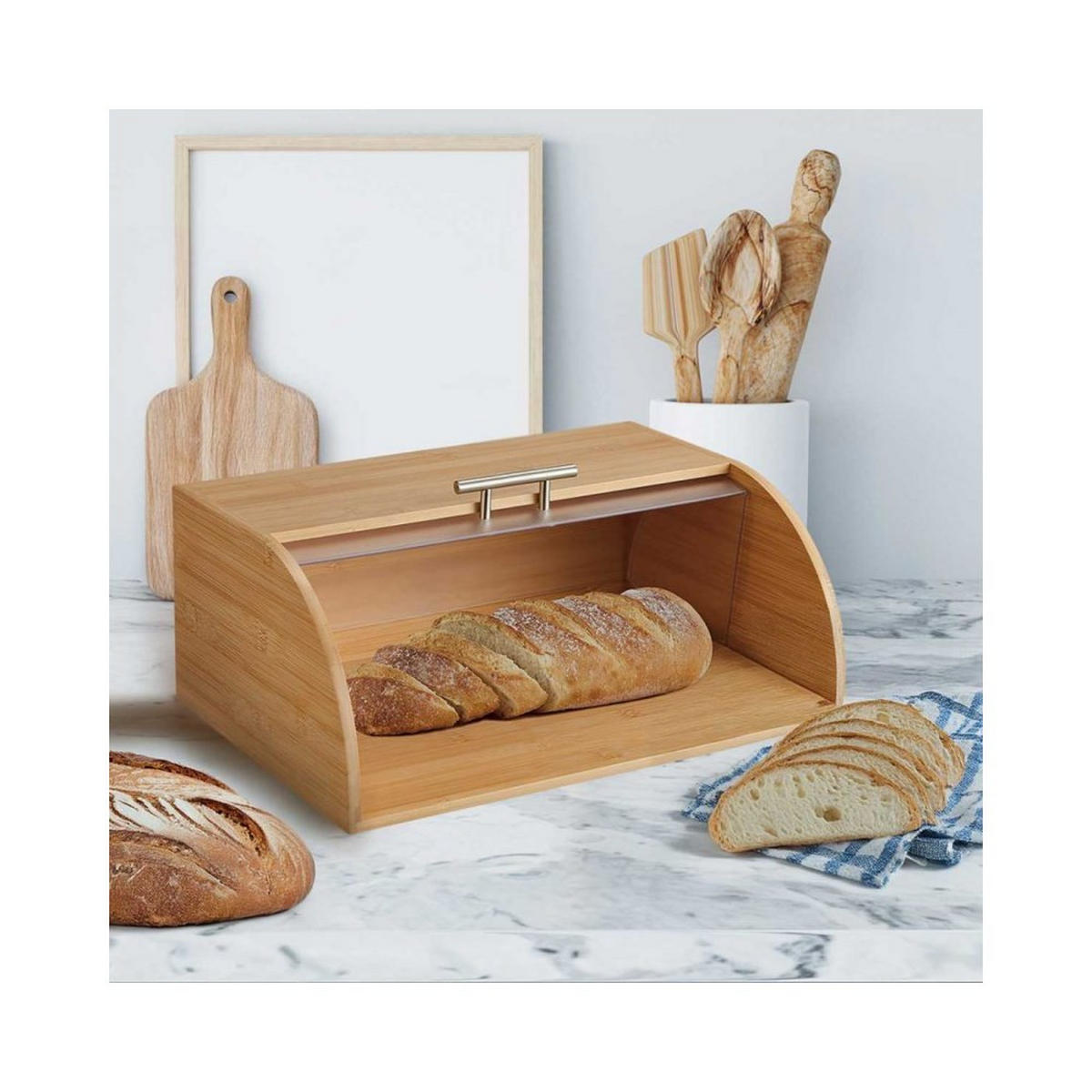 BROTKASTEN Beige 41/29/17 cm 59708 - Beige, Holz (29/17/41cm) - Klausberg 