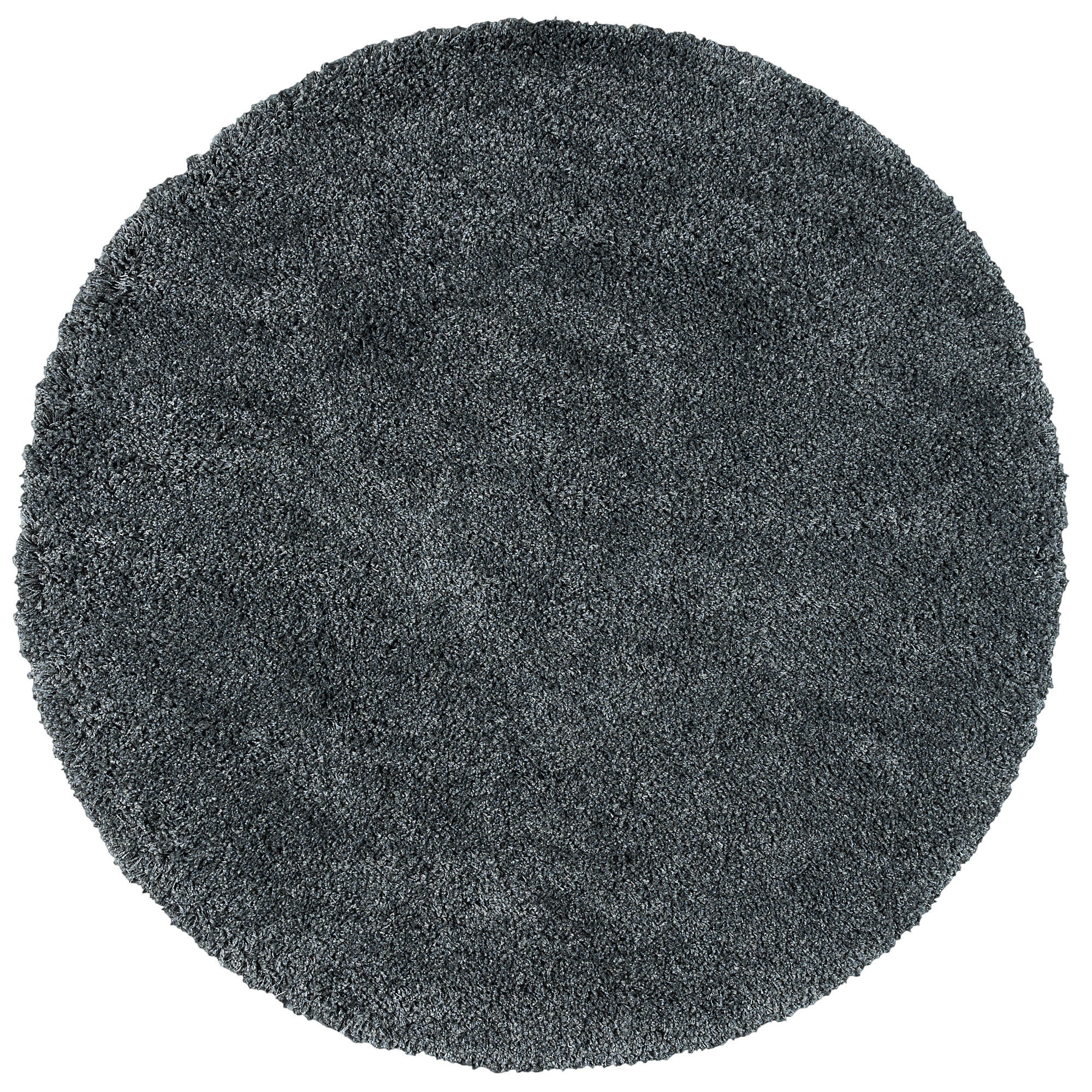 HOCHFLOR LANGFLOR SHAGGY TEPPICH LUXURY RUND - Anthrazit, Textil (120/120cm) - Pergamon