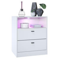 KOMMODE Pino Fronten in Weiß matt - Weiß, Holzwerkstoff (56/67.5/36cm) - Vladon
