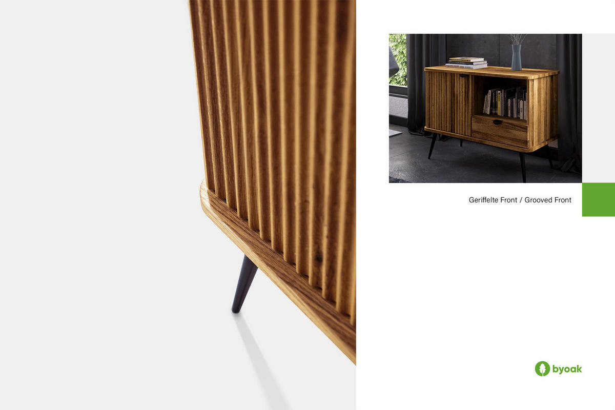 KOMMODE LINA - Wildeiche, Holz (97/72/46cm) - byoak