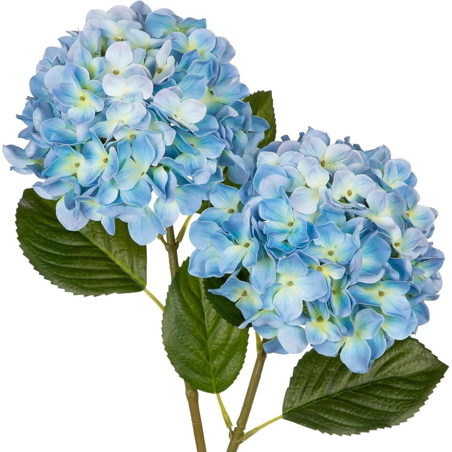 KUNSTBLUMEN Hortensie 2 Stück Blau 63 cm - Blau, Kunststoff (63cm)