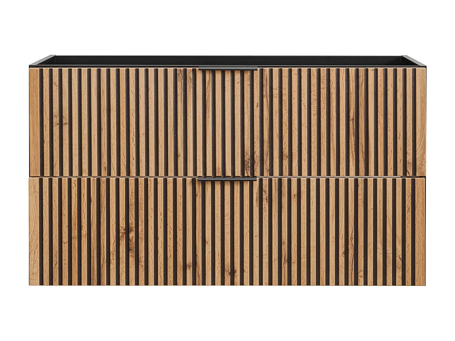 WASCHBECKENUNTERSCHRANK - 80 cm x 46 cm - Holz, Platte - Schwarz, Naturfarben Hell - MADELA - Schwarz/Naturfarben, Holz (80/57/46cm) - Vente-Unique