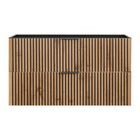 WASCHBECKENUNTERSCHRANK - 80 cm x 46 cm - Holz, Platte - Schwarz, Naturfarben Hell - MADELA - Schwarz/Naturfarben, Holz (80/57/46cm) - Vente-Unique
