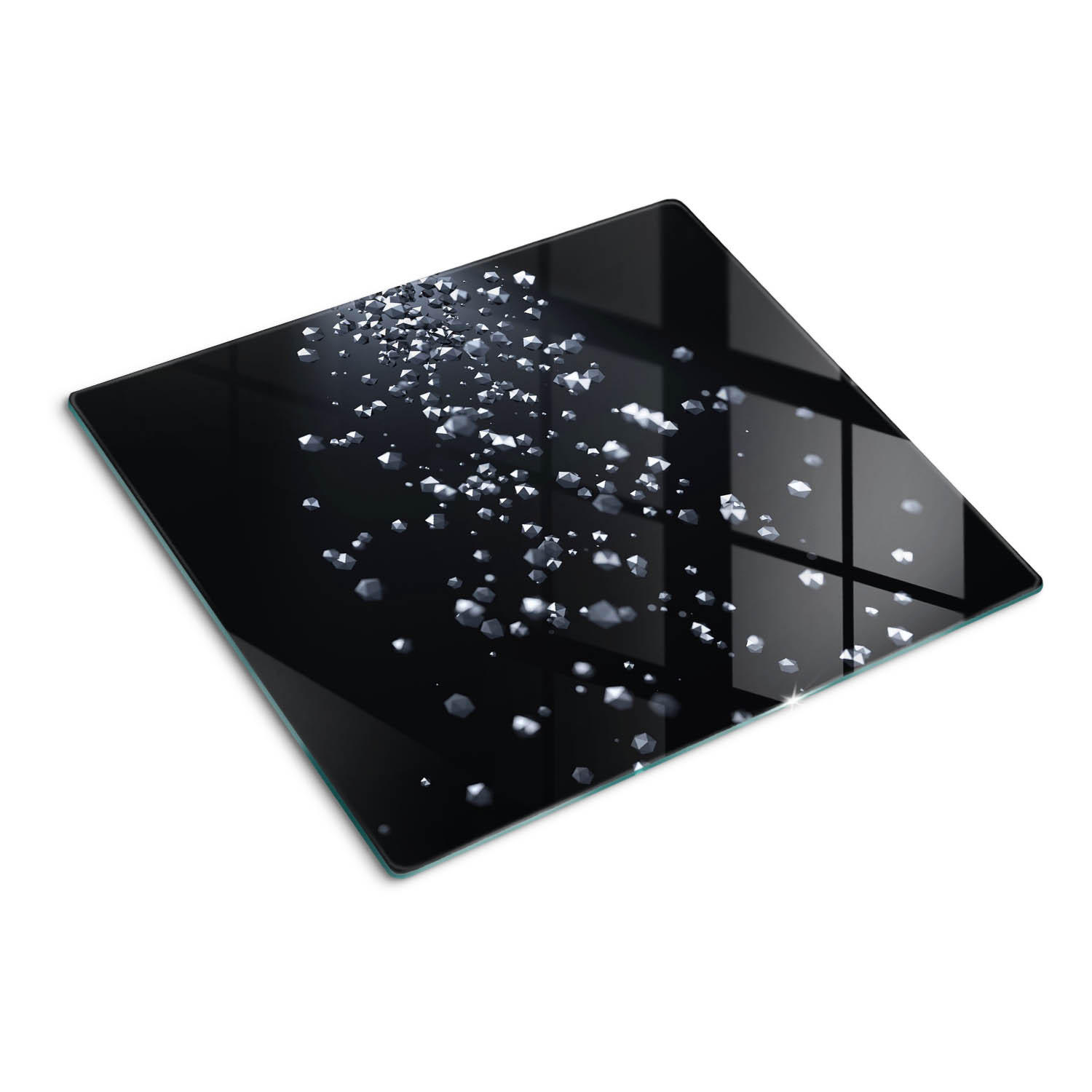 GLASPLATTE 60x52 cm 3D - Schwarz, Glas (60/0.4/52cm) - TULUP