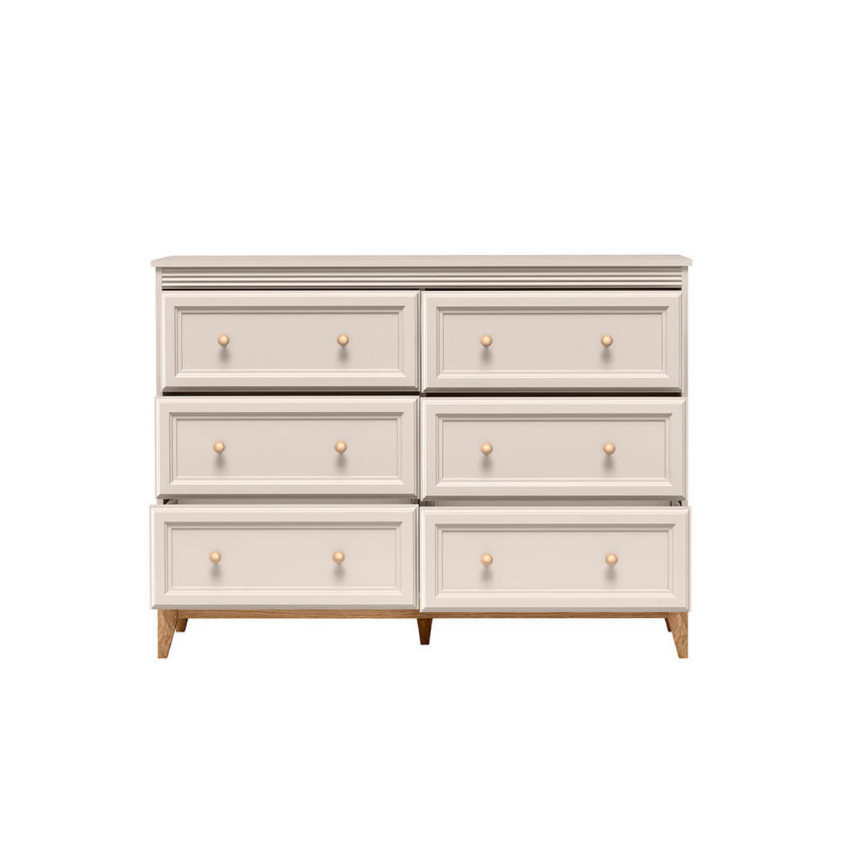 KOMMODE Windsor W-3 135,5 x 100 x 40,5 cm Kaschmir - Kaschmir/Eichefarben, Eichenholz/Holzwerkstoff (135.5/100/40.5cm) - Koseto