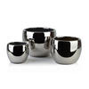 BLUMENTOPF Neva 3er Set Silber 37/37/29 cm Keramik - Silberfarben, Keramik (37/29/37cm) - Mondex