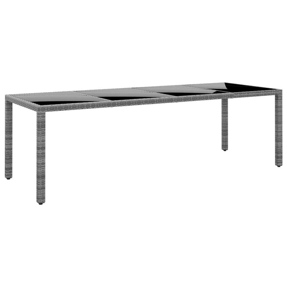GARTEN-ESSGRUPPE 11Er Set Poly Rattan Grau - Grau, Kunststoff - vidaXL