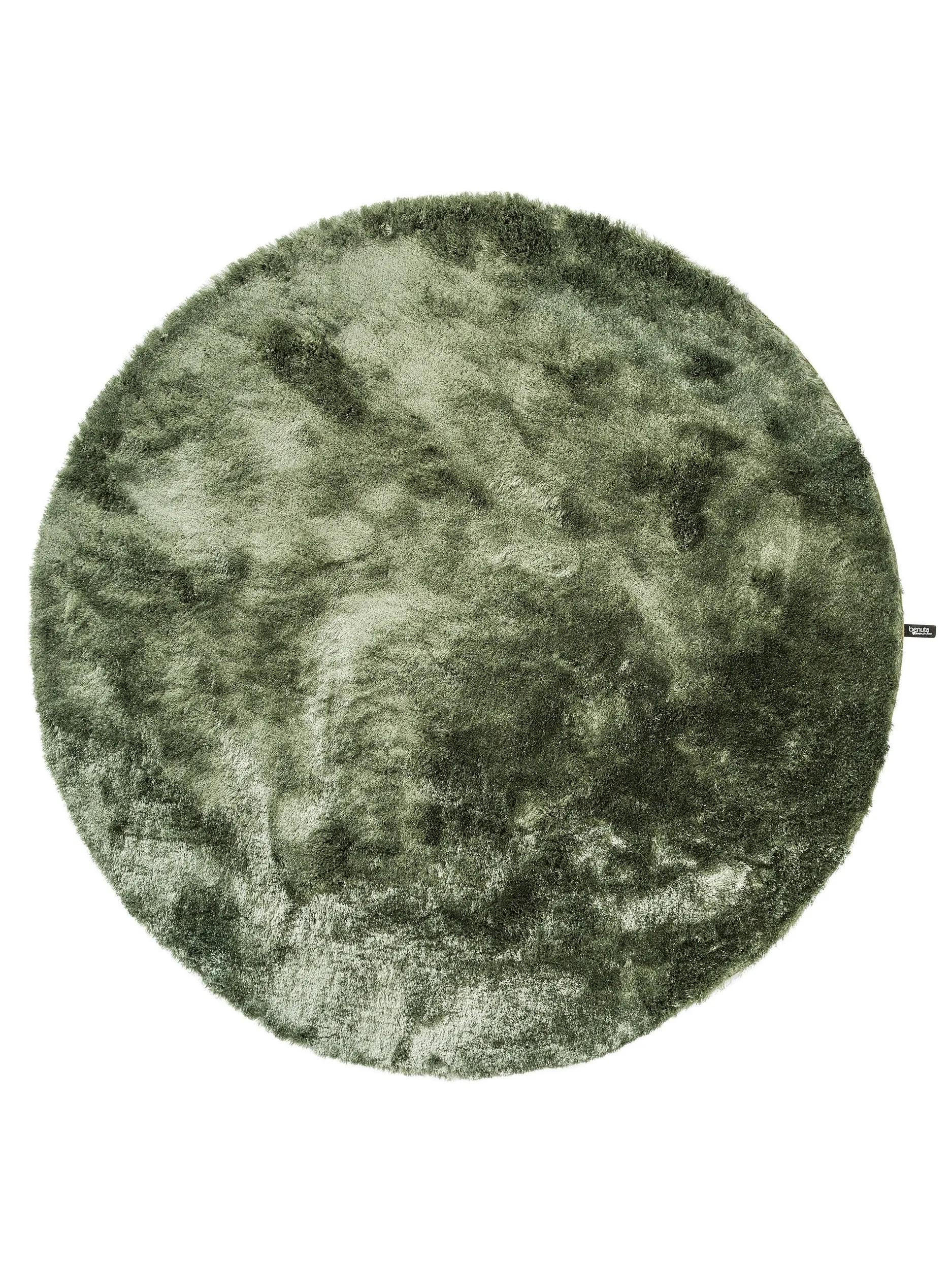 HOCHFLORTEPPICH Whisper Grün ø 160 cm rund - Grün, Textil (160/160cm) - benuta Nest