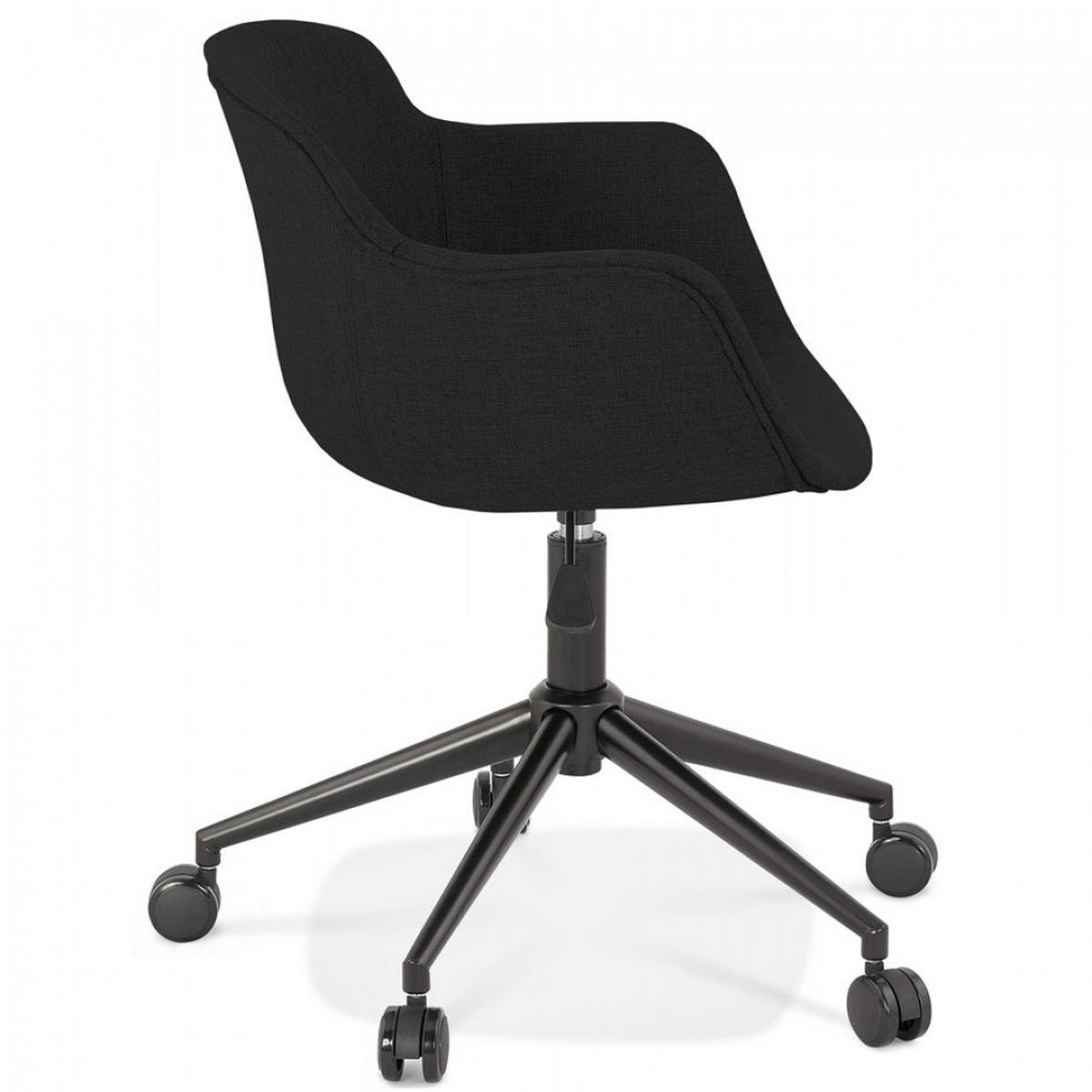 STUHL mit Armlehnen Schwarz 59x80x54cm - Schwarz, Textil/Metall (59/80/54cm) - AlterEgo