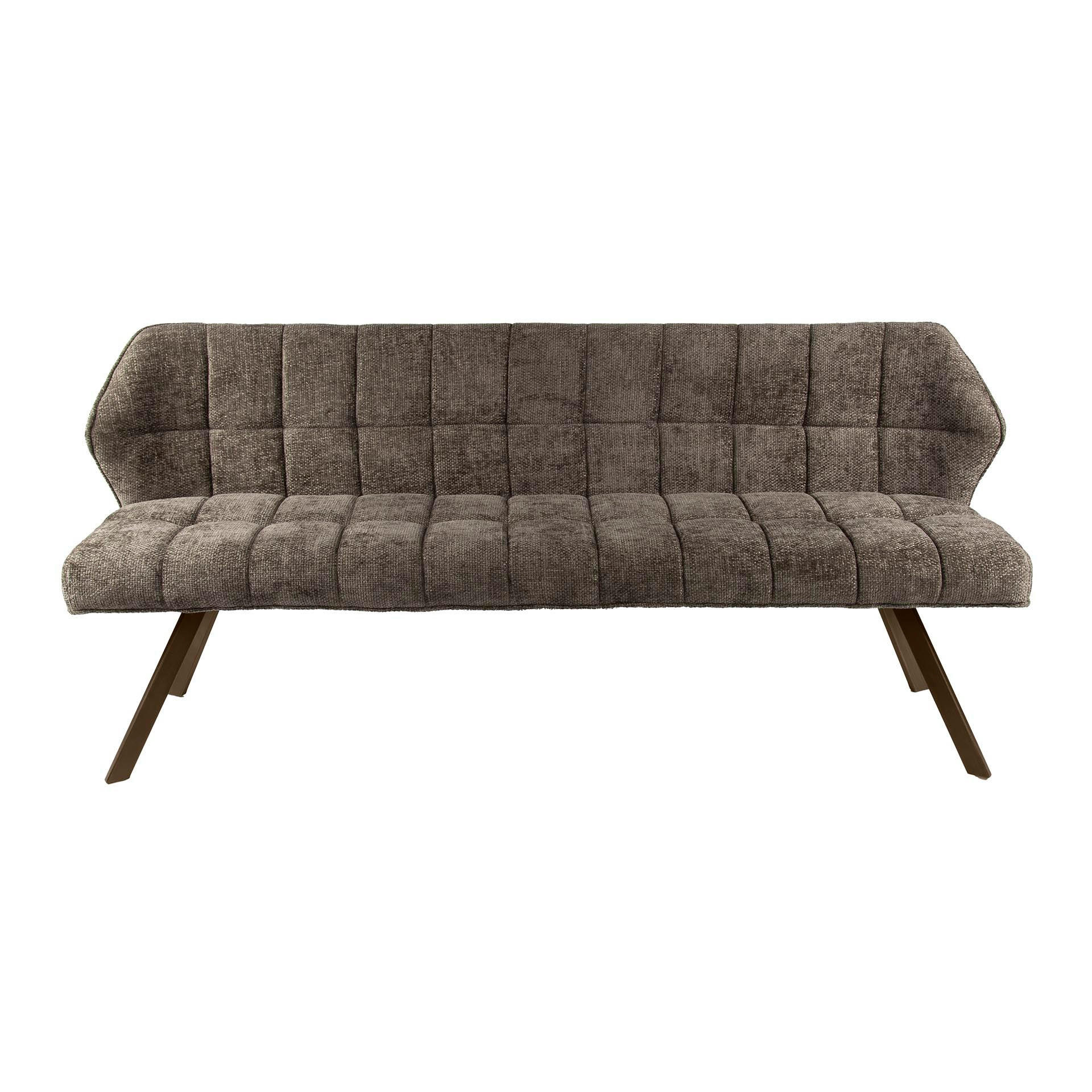 EETKAMERBANKEN Raster Taupe 58/180/81 cm - Taupe, Textil (180/81/58cm) - Hoyz Collection