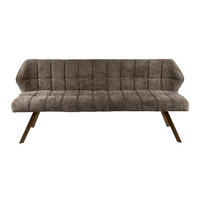 EETKAMERBANKEN Raster Taupe 58/180/81 cm - Taupe, Textil (180/81/58cm) - Hoyz Collection