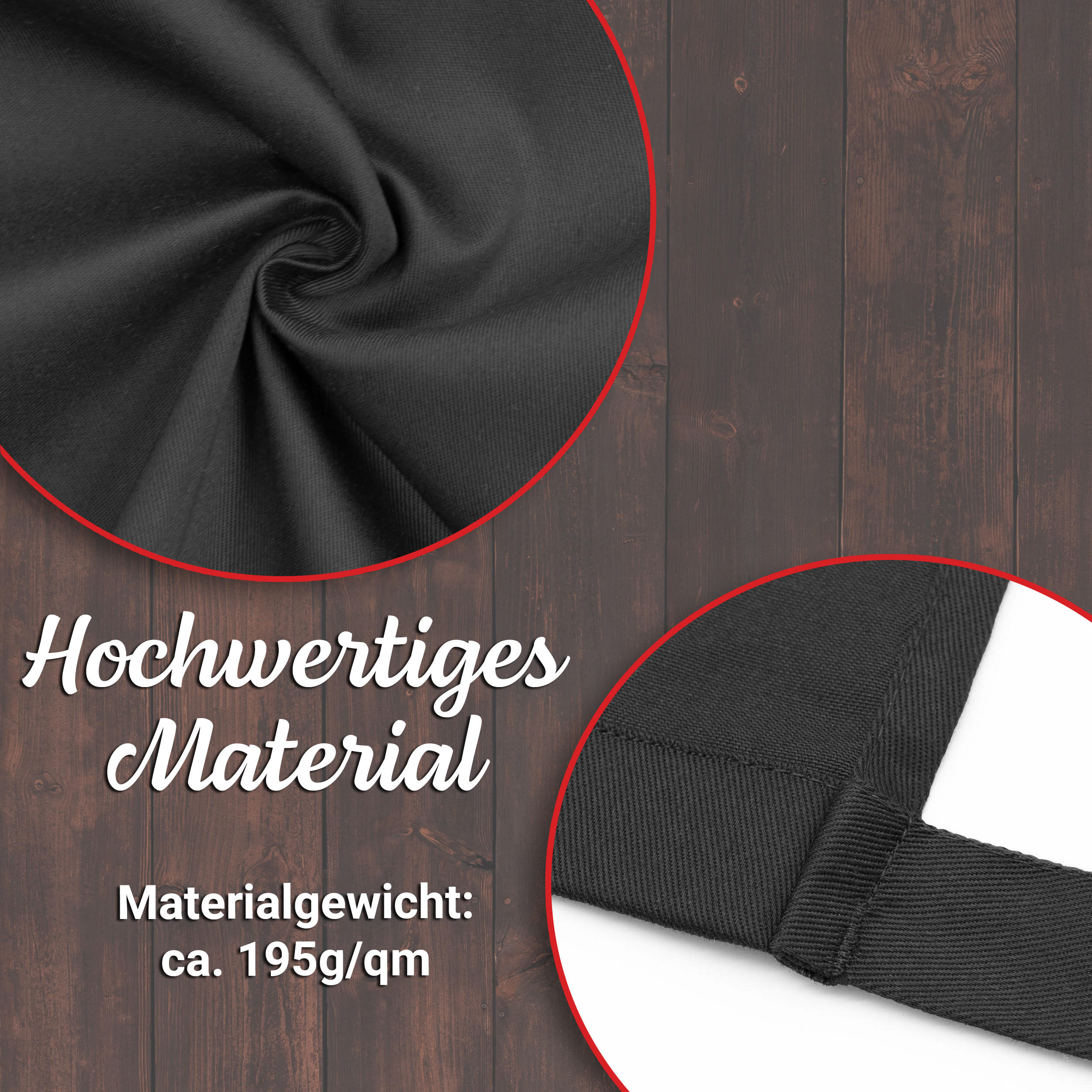 SCHÜRZE , Einheitsgröße, 65% Polyester, 35% Baumwolle, Schwarz - Schwarz, Textil (50/80cm) - Zollner