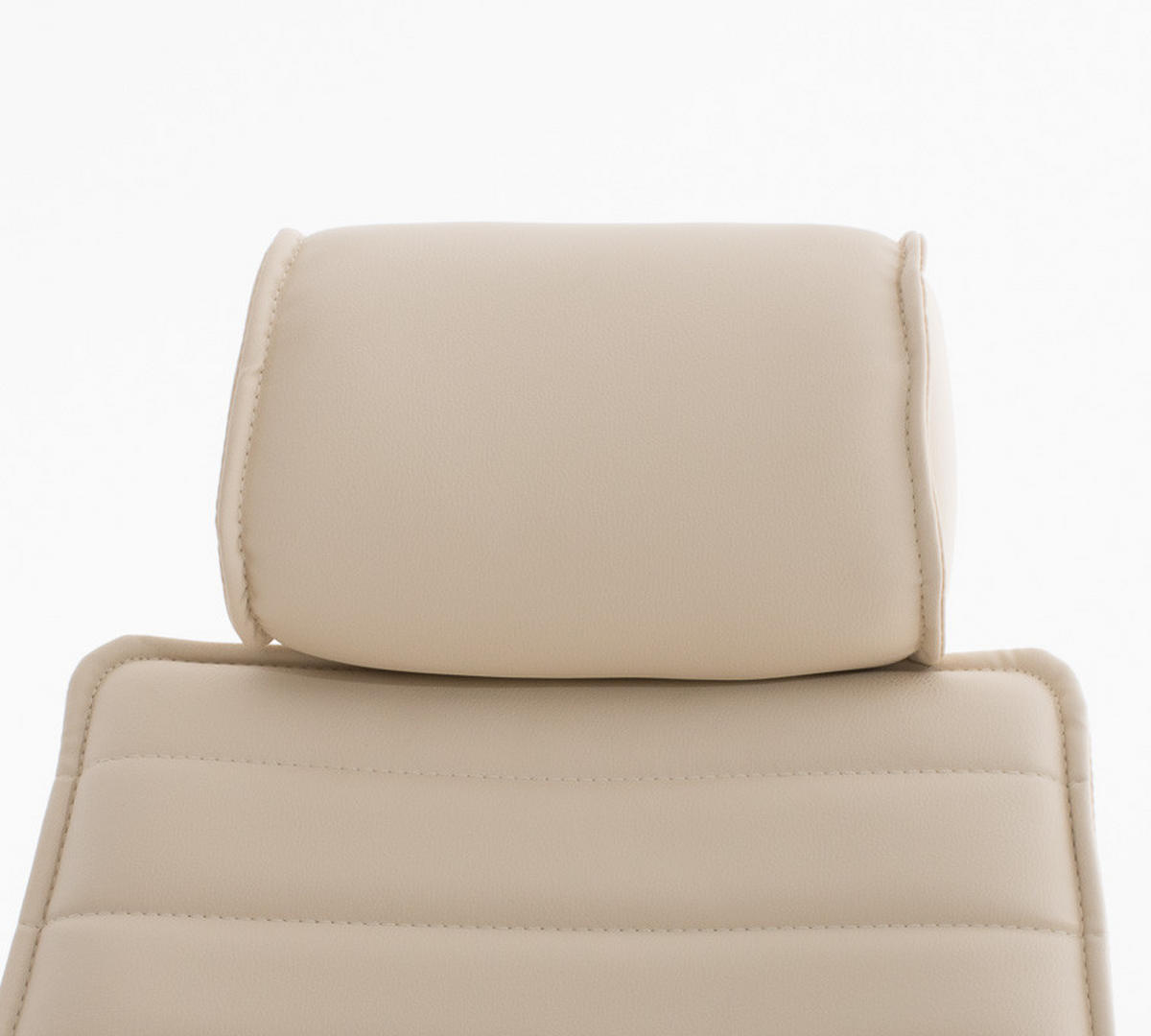 BÜROSTUHL Ergonomisch FUGOR Schreibtischstuhl mit Rollen | Creme - Creme, Leder/Metall (67/117/60cm) - DELUKE