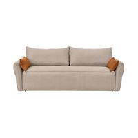 SCHLAFSOFA 3-sitzer aus stoff - lagos 238/96/90 cm - Beige, Textil (96/90/238cm) - Calicosy