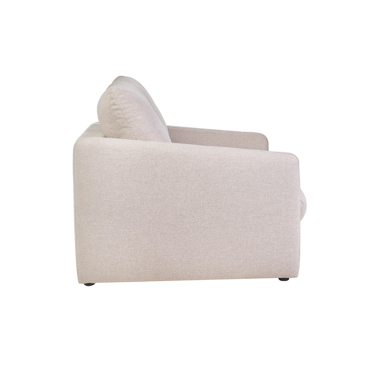 SCHLAFSOFA 2-Sitzer Stoff Beige PAULIN - Beige, Textil (96/80/160cm) - Miliboo