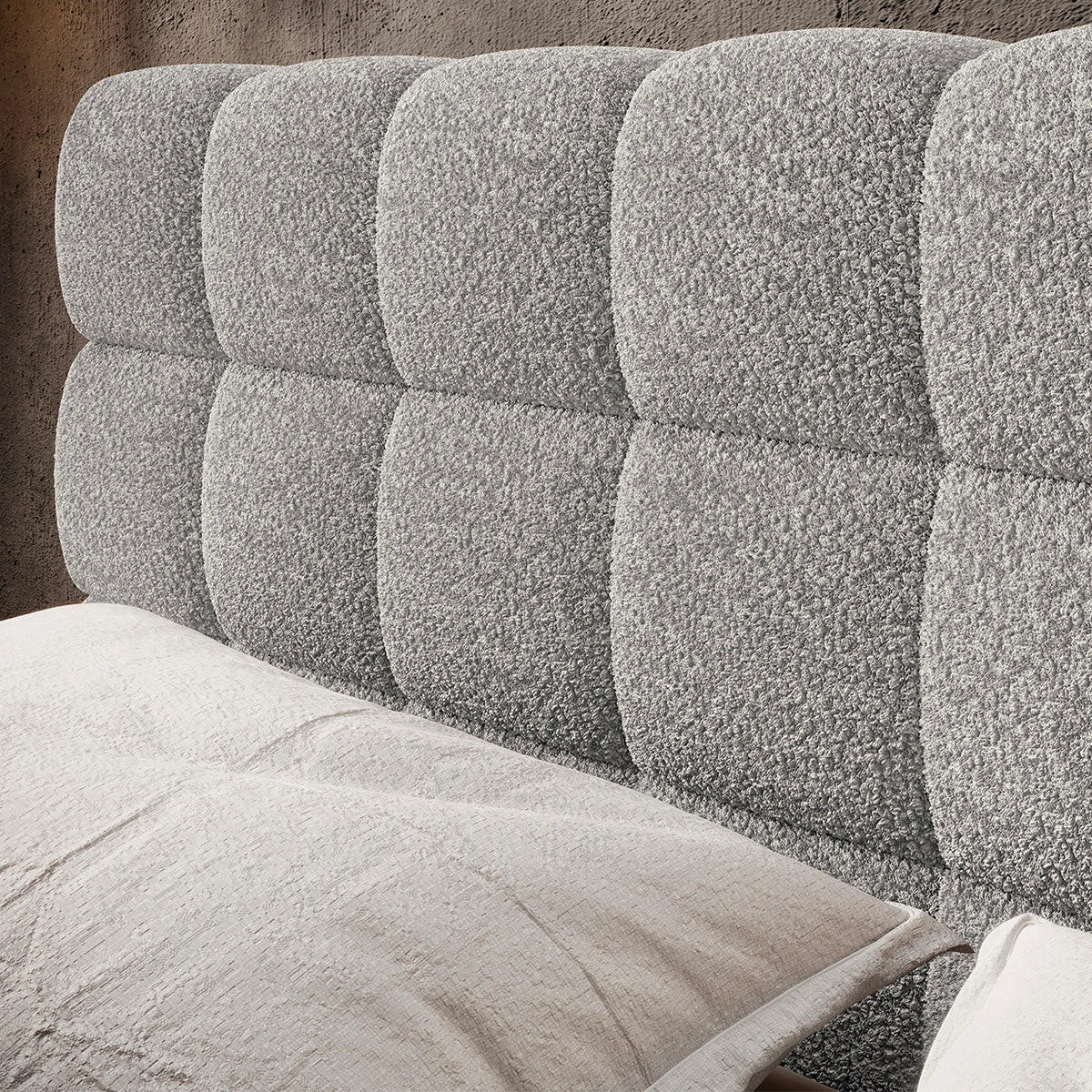 BOXBETT 160/200 Ezio Grau - Grau, Holz (160/200cm) - Petits-meubles